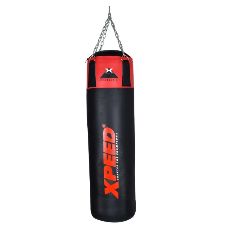 Xpeed XP201 Carbonium PU punch bag for boxing and MMA training, front view showing durable heavy bag for combat sports.