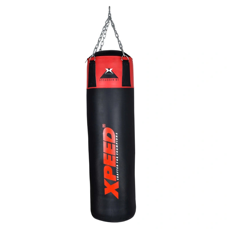 Xpeed XP201 Carbonium PU punch bag for boxing and MMA training, shown from the front with reinforced stitching and durable surface.