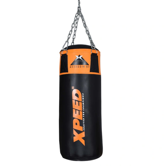 Xpeed XP201 Carbonium PU punch bag for boxing and MMA training, front view showing durable heavy bag for combat sports.