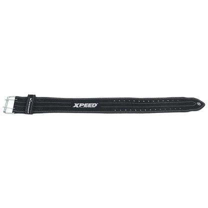 XPEED XP1001 All Leather Power Lifting Belt Suede Double Prong Zinc Buckle for Weightlifting & Strength Training