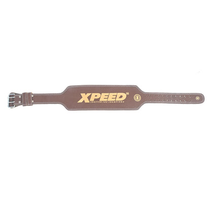 XPEED XP1004 All Leather Weight Lifting Belt 6 Inch Premium Veg-Tan for Core & Lower Back Support