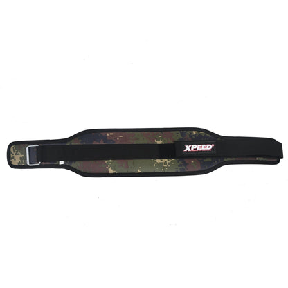 XPEED XP1006 All Nylon Weightlifting Belt 6 Inch Camo with Stainless Steel Slide Bar Buckle for Gym Training
