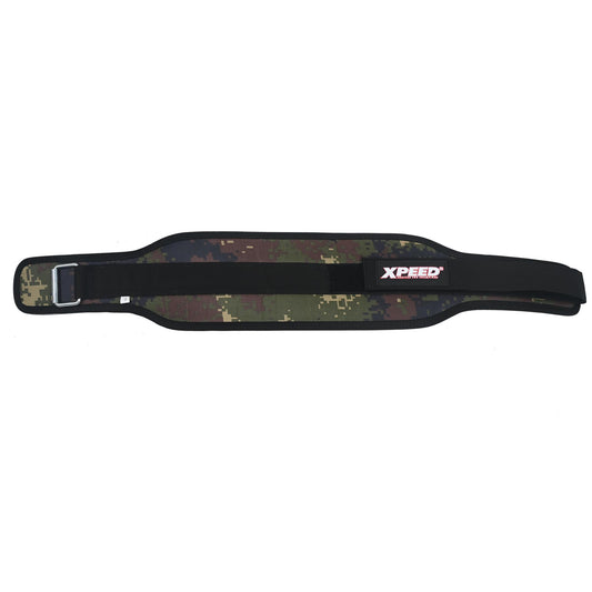 XPEED XP1006 All Nylon Weightlifting Belt 6 Inch Camo with Stainless Steel Slide Bar Buckle for Gym Training