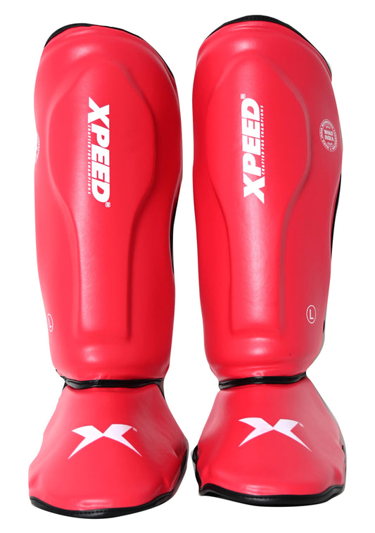 XPEED WAKO T-20 PU Professional Shinguard with Foot XP1812