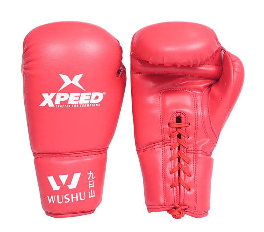 XPEED XP2101 Wushu Boxing Gloves - PU Leather Lace-Up Training Gloves