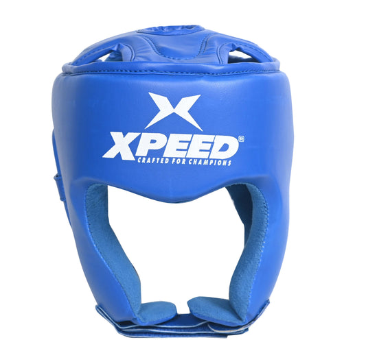 XPEED XP2102 Wushu Headguard - Adjustable PU Leather Head Guard with Chin Strap