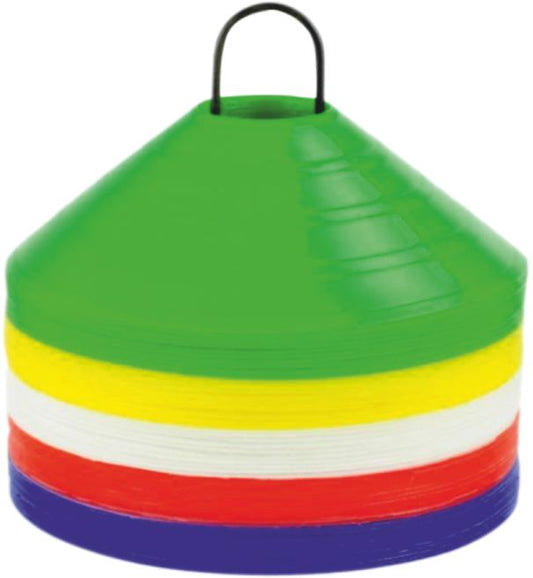 XPEED XP2308 Saucer Cones Set of 50 Multicolor Flat Disc Markers for Football Cricket Agility & Sports Field Training