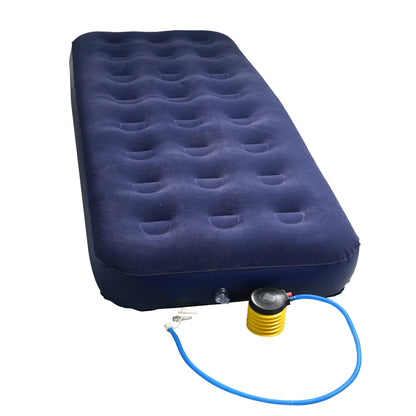 XPEED XP2463 Air Bed Flocked Twin Size PVC 2-in-1 Valve Easy Inflate Deflate with Repair Patch for Camping & Home Use