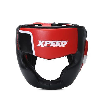 Xpeed XP2496 Fighter Headguard – Professional Full-Face Leather Head Protector