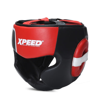 Xpeed XP2496 Fighter Headguard – Professional Full-Face Leather Head Protector