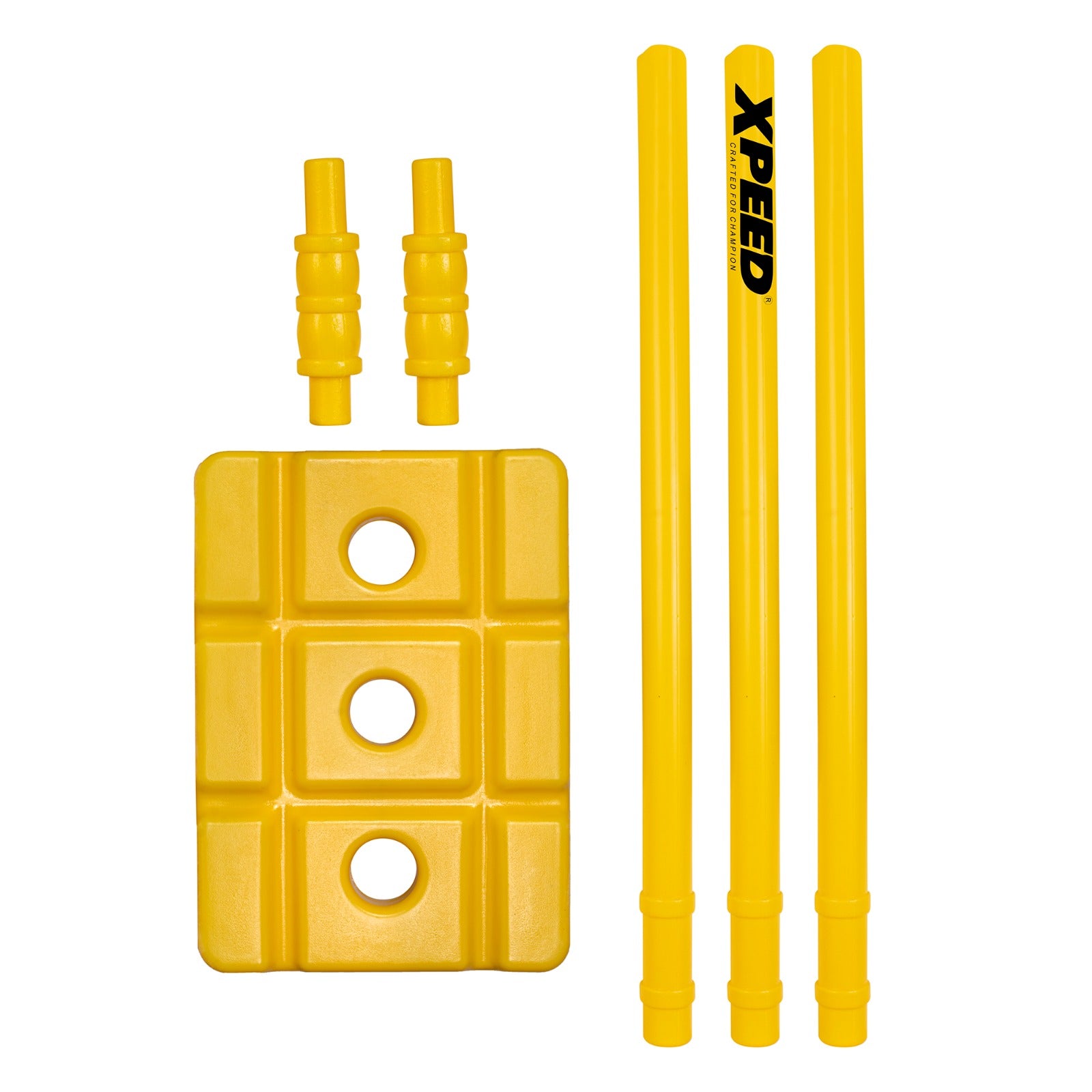 Xpeed Cricket Stumps – Plastic Stump Set Full Size Cricket Stumps & Bails for Practice Match (Full- set)