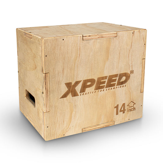 Xpeed Plyo Box – Wooden Jump Box 3-in-1 Plyometric Training Box with Handles for Box in 20*204*30 inch